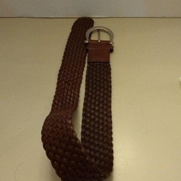 Michael Kors Wide brown Leather weave belt small